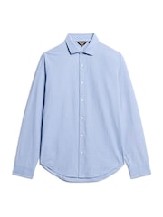 Superdry Colony Blue 100% Cotton Casual Long Sleeve Shirt - Image 3 of 4