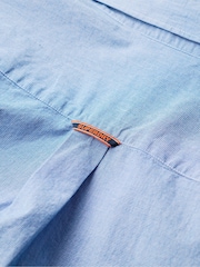 Superdry Colony Blue 100% Cotton Casual Long Sleeve Shirt - Image 4 of 4
