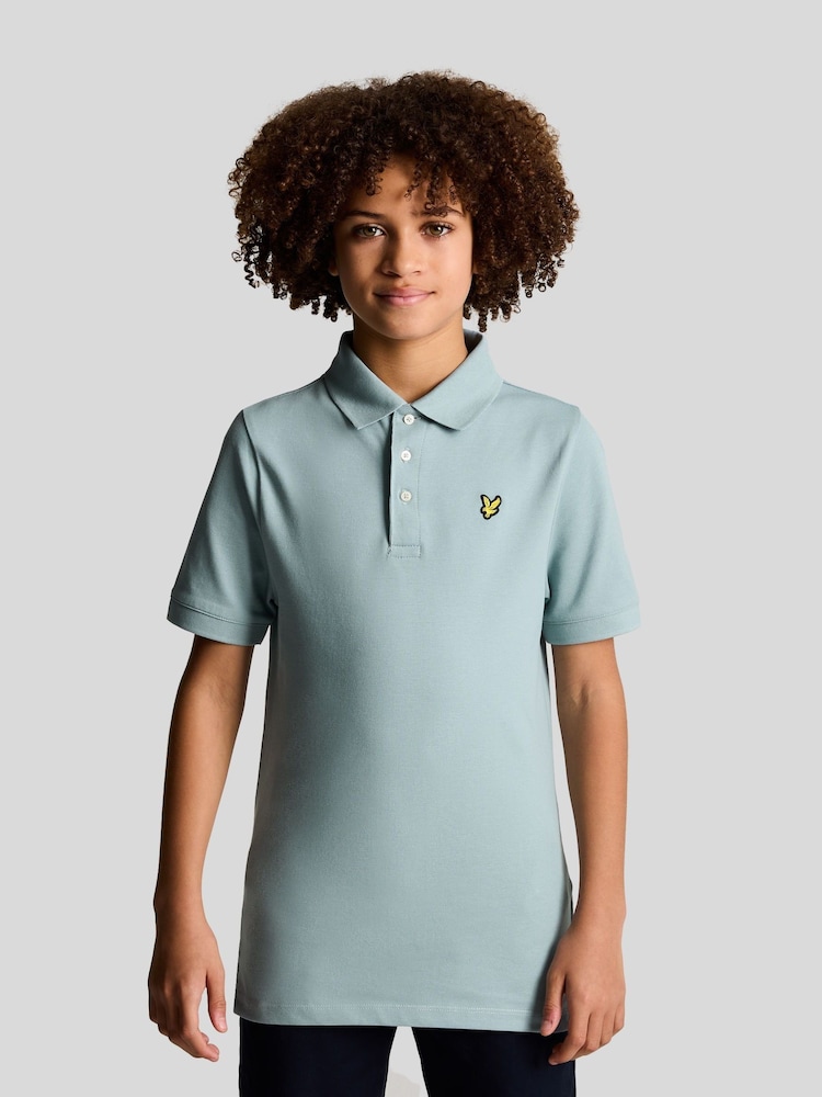 Lyle & Scott Slate Blue Boys Classic Polo Shirt - Image 1 of 3