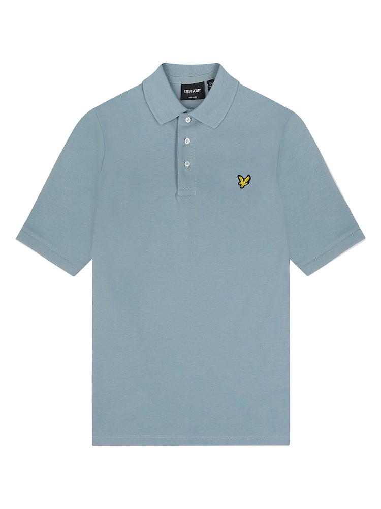 Lyle & Scott Slate Blue Boys Classic Polo Shirt - Image 2 of 3