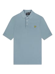 Lyle & Scott Slate Blue Boys Classic Polo Shirt - Image 3 of 3
