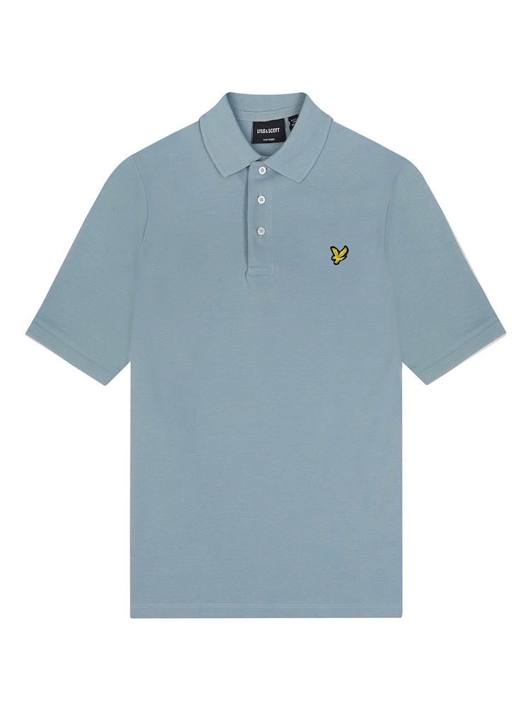 Lyle & Scott Slate Blue Boys Classic Polo Shirt - Image 3 of 3