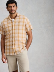 White Stuff Hayle Linen Cotton Check Shirt - Imagen 1 de 6