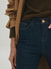 Rinse Blue Premium Seam Front Flare Jeans - Image 4 of 4