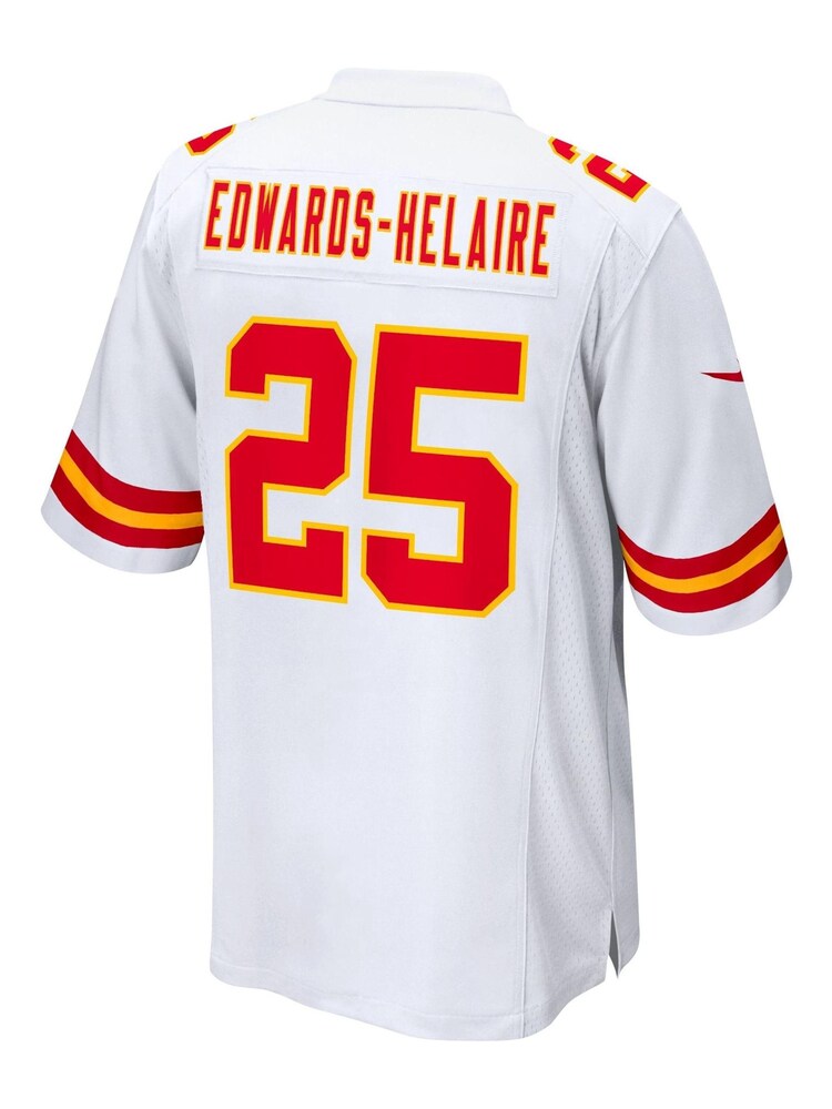 Nike White NFL Kansas City Chiefs Game Road Jersey - Clyde Edwards-Helaire - Image 3 of 3