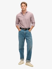 Superdry Red Mahogany 100% Cotton Casual Long Sleeve Shirt - Image 2 of 5