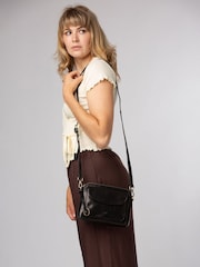 Conkca Black 'Starling' Leather Cross-Body Bag - Image 1 of 7