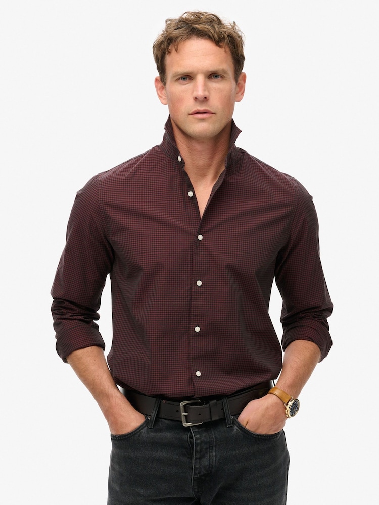 Superdry Red/Green Check 100% Cotton Casual Long Sleeve Shirt - Image 1 of 5