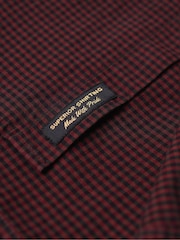 Superdry Red/Green Check 100% Cotton Casual Long Sleeve Shirt - Image 4 of 5