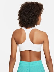 Nike White Dri-FIT Swoosh Support Bra - Image 2 of 4