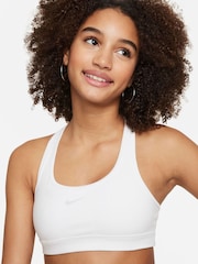 Nike White Dri-FIT Swoosh Support Bra - Image 3 of 4
