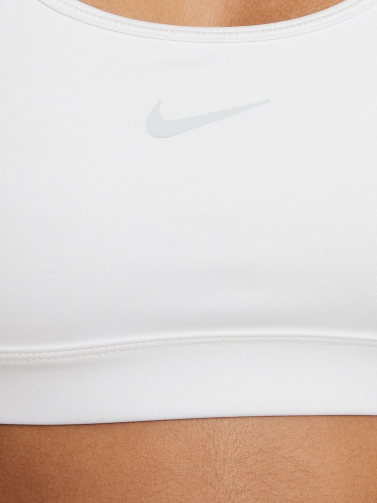 Nike White Dri-FIT Swoosh Support Bra - Image 4 of 4