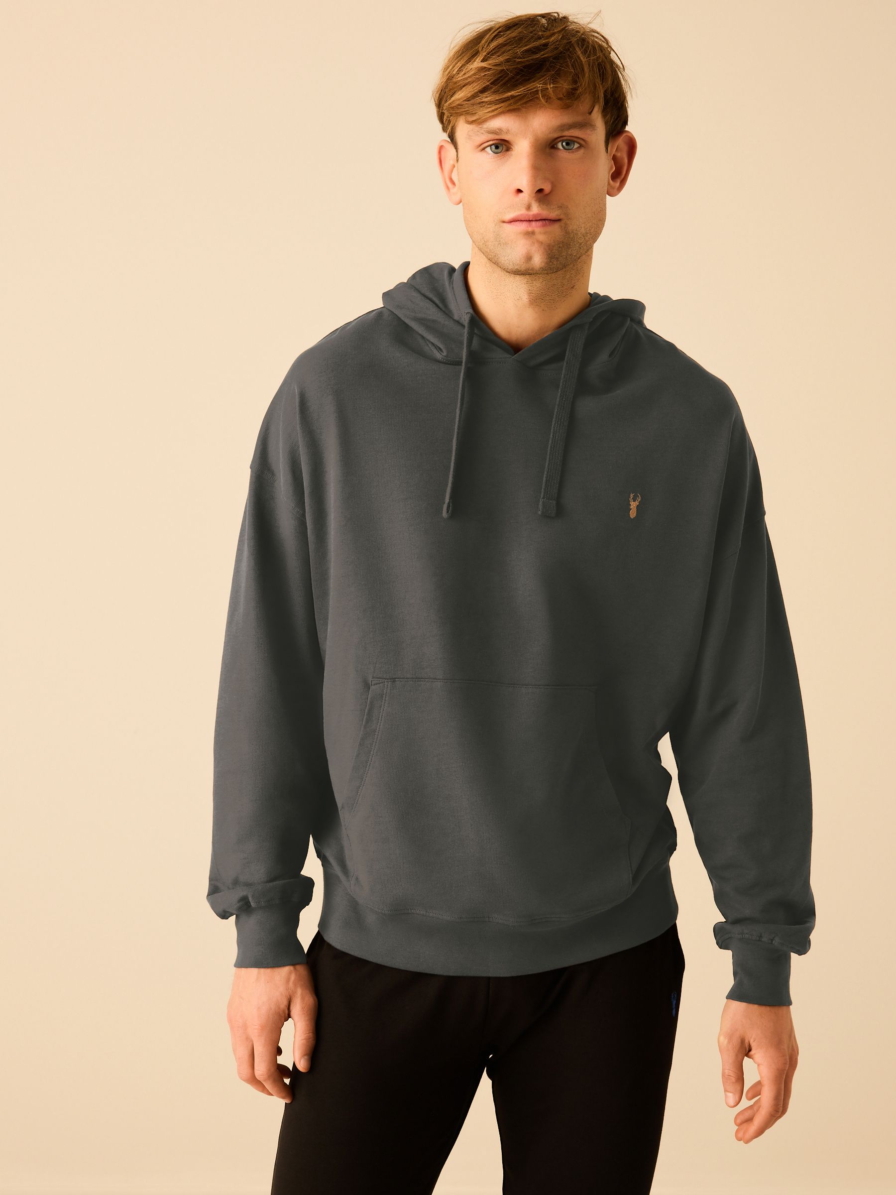 Buy Slate Grey Lightweight Oversized Zip Up Hoodie from Next Luxembourg