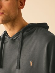Slate Grey Lightweight Oversized Zip Up Hoodie - Image 6 of 10