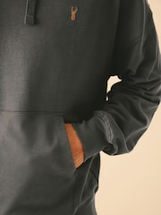 Slate Grey Lightweight Oversized Zip Up Hoodie - Image 7 of 10