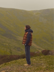 Superdry Navy Colourblock Hood Colour Block Sport Puffer Jacket - Image 6 of 10