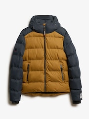 Superdry Navy Colourblock Hood Colour Block Sport Puffer Jacket - Image 9 of 10