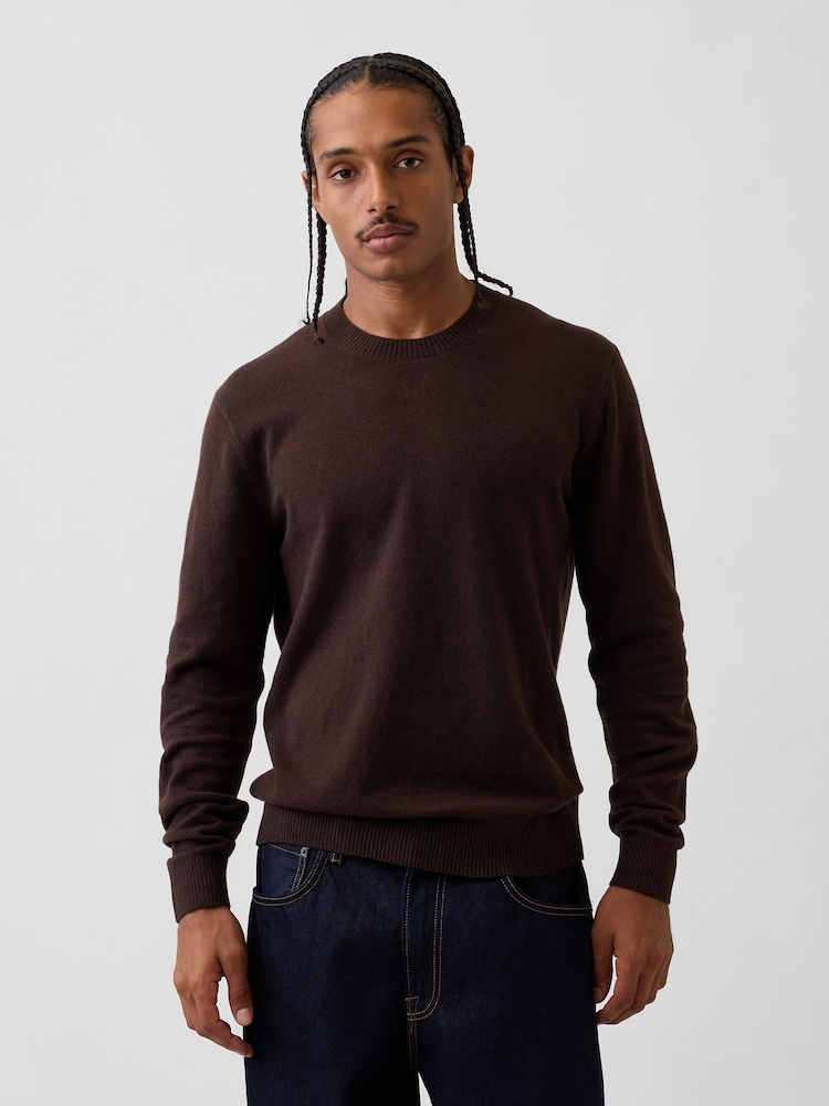 Gap Brown CashSoft Crew Jumper - Image 1 of 4 Gap Brown CashSoft Crew Jumper - Image 1 of 4