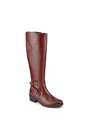 Jones Bootmaker Tan Wide Calf Phoebe Leather Long Boots - Image 2 of 6
