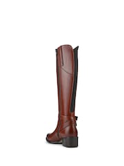 Jones Bootmaker Tan Wide Calf Phoebe Leather Long Boots - Image 3 of 6