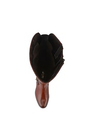 Jones Bootmaker Tan Wide Calf Phoebe Leather Long Boots - Image 5 of 6