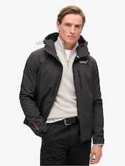Superdry Black Hood Ripstop Softshell Trekker Jacket - Image 1 of 5