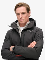 Superdry Black Hood Ripstop Softshell Trekker Jacket - Image 3 of 5