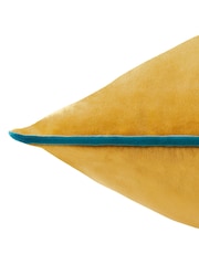 Furn Yellow Meridian Velvet 55cm X 55cm Cushion Cover - Image 6 of 6