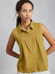 White Stuff Green Didi Double Cloth Shirt - Image 2 of 6