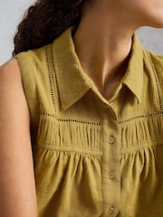 White Stuff Green Didi Double Cloth Shirt - Image 4 of 6