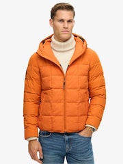 Superdry Marmalade Orange Expedition Hooded Puffer Jacket - Image 1 of 4