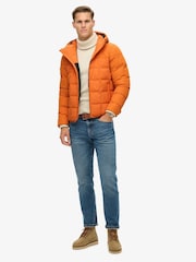 Superdry Marmalade Orange Expedition Hooded Puffer Jacket - Image 3 of 4