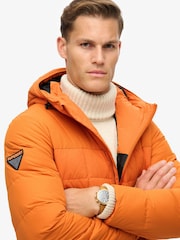 Superdry Marmalade Orange Expedition Hooded Puffer Jacket - Image 4 of 4