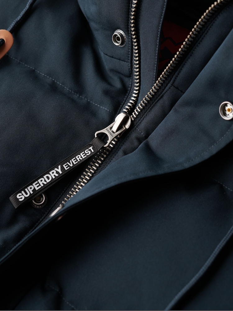 Superdry Eclipse Navy Everest Hooded Puffer Gilet - Image 4 of 4