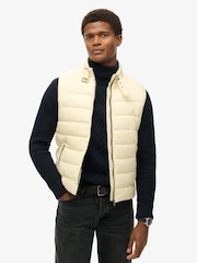 Superdry Pelican Beige Lightweight Padded Gilet - Image 1 of 6