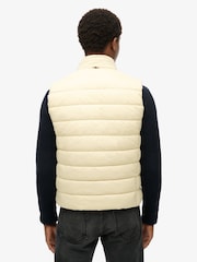 Superdry Pelican Beige Lightweight Padded Gilet - Image 2 of 6