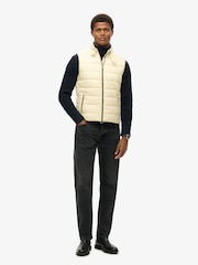 Superdry Pelican Beige Lightweight Padded Gilet - Image 3 of 6