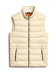 Superdry Pelican Beige Lightweight Padded Gilet - Image 5 of 6