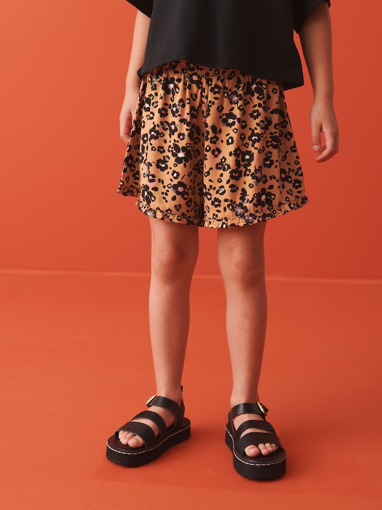 Black Leather Chunky Sandals - Image 1 of 8