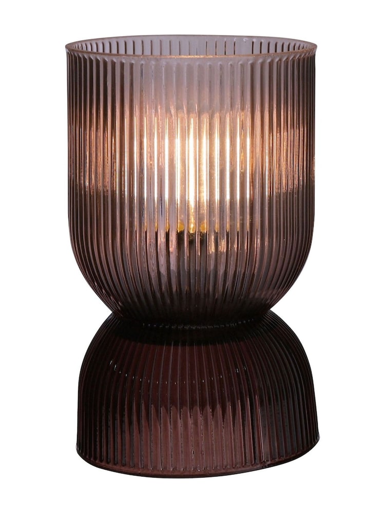 Widdop Brown Battery Operated Curved Glass Lamp - Image 2 of 4 Widdop Brown Battery Operated Curved Glass Lamp - Image 2 of 4