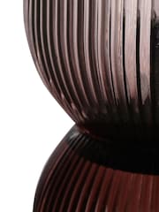 Widdop Brown Battery Operated Curved Glass Lamp - Image 4 of 4