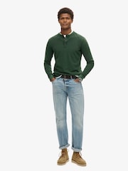 Зеленый - Superdry 100% Хлопок Винтажный текстурированный топ Grandad - Image 2 of 5