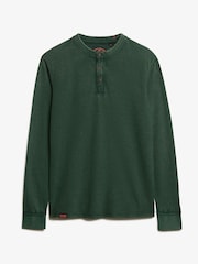 Зеленый - Superdry 100% Хлопок Винтажный текстурированный топ Grandad - Image 5 of 5