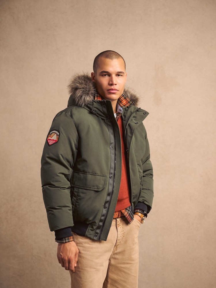 Superdry Ebony City Padded Parka Jacket - Image 1 of 6 Superdry Ebony City Padded Parka Jacket - Image 1 of 6