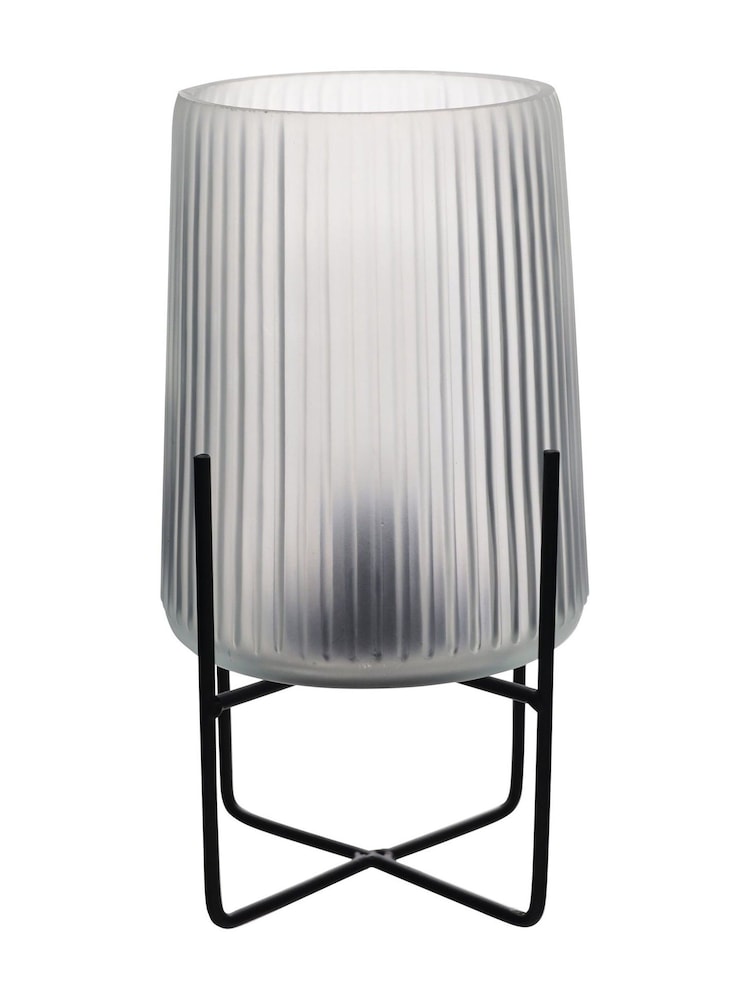 Widdop White Battery Operated Glass Lamp - Image 2 of 3 Widdop White Battery Operated Glass Lamp - Image 2 of 3