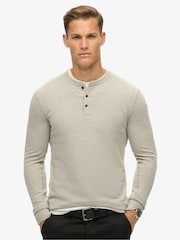 Superdry Grey Merchant Grandad Top - Image 1 of 5