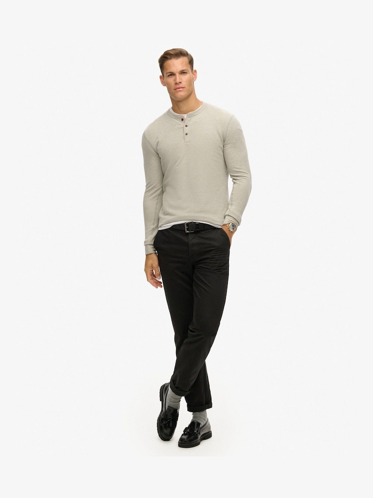 Superdry Grey Merchant Grandad Top - Image 2 of 5