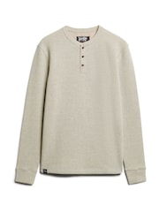 Superdry Grey Merchant Grandad Top - Image 4 of 5