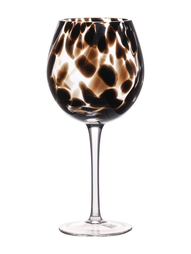 Widdop Set of 2 Black Tortoise Shell Effect Wine Glasses - Image 3 of 3 Widdop Set of 2 Black Tortoise Shell Effect Wine Glasses - Image 3 of 3