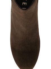 Ravel Brown Dark Suede Leather Ankle Boots - Image 4 of 4